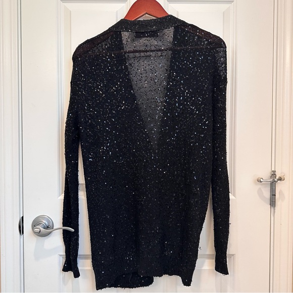 Made in Italy Stella McCarney Black Bling Bling Cardigan Size: US6 Spring - Picture 2 of 11